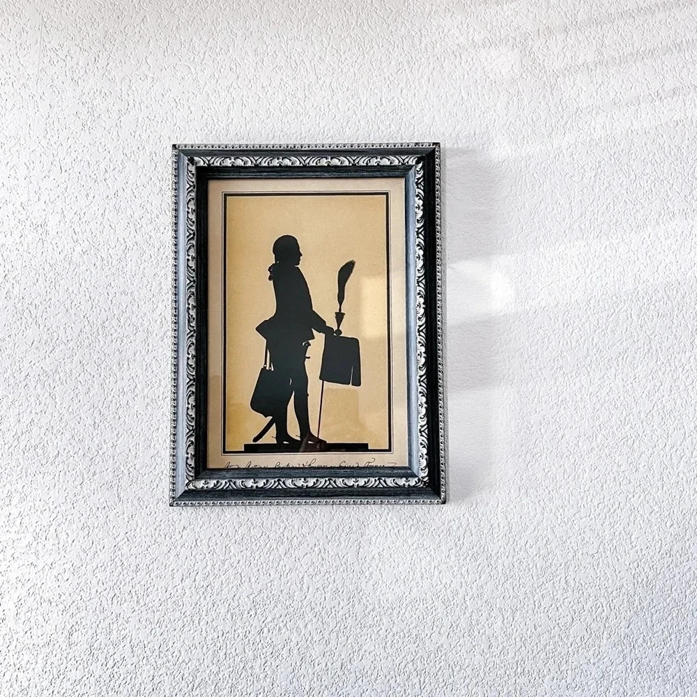 Vintage Catalda‎ for Carson's Silhouettes Borghese Style Colonial Man Framed Art